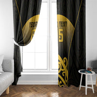 Custom Motueka High School Window Curtain Maori Koru Pattern LT05 - Polynesian Pride