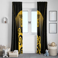 Custom Motueka High School Window Curtain Maori Koru Pattern LT05 - Polynesian Pride
