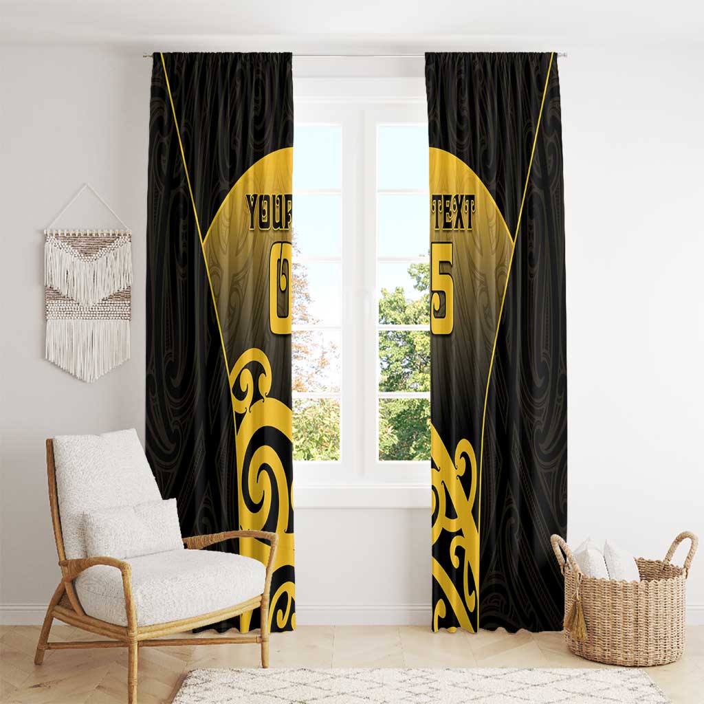 Custom Motueka High School Window Curtain Maori Koru Pattern LT05 - Polynesian Pride