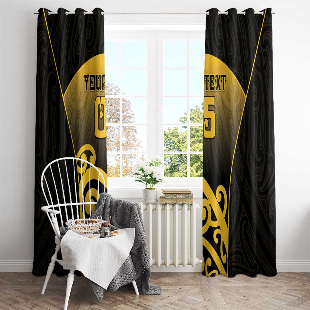 Custom Motueka High School Window Curtain Maori Koru Pattern LT05 - Polynesian Pride