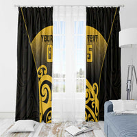 Custom Motueka High School Window Curtain Maori Koru Pattern LT05 - Polynesian Pride