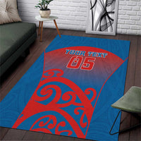Custom St Joseph's Maori Girls' College Area Rug Maori Koru Pattern LT05 Blue - Polynesian Pride