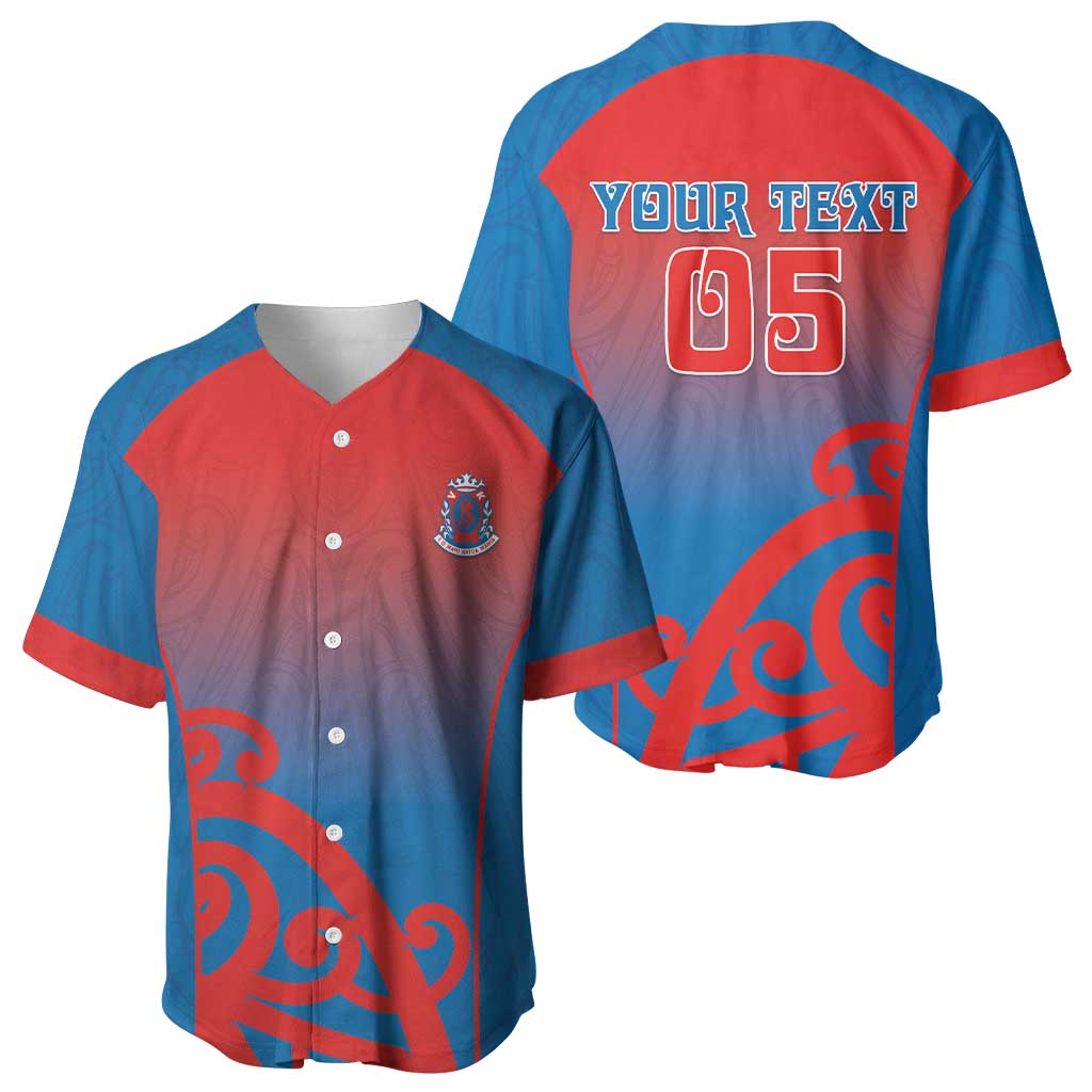 Custom St Joseph's Maori Girls' College Baseball Jersey Maori Koru Pattern LT05 - Polynesian Pride