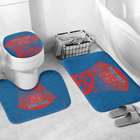 Custom St Joseph's Maori Girls' College Bathroom Set Maori Koru Pattern LT05 Mat Set Only (3 pcs) One Size Blue - Polynesian Pride