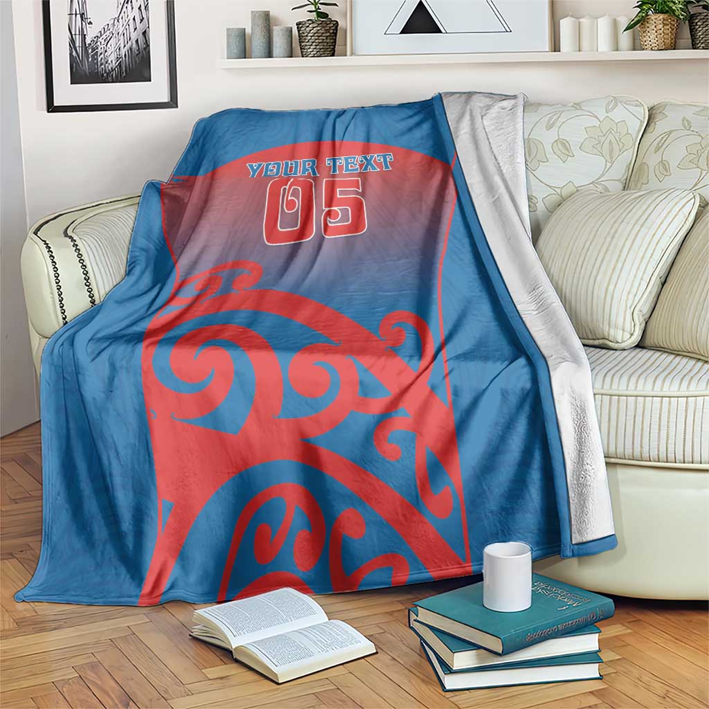 Custom St Joseph's Maori Girls' College Blanket Maori Koru Pattern LT05 Blue - Polynesian Pride