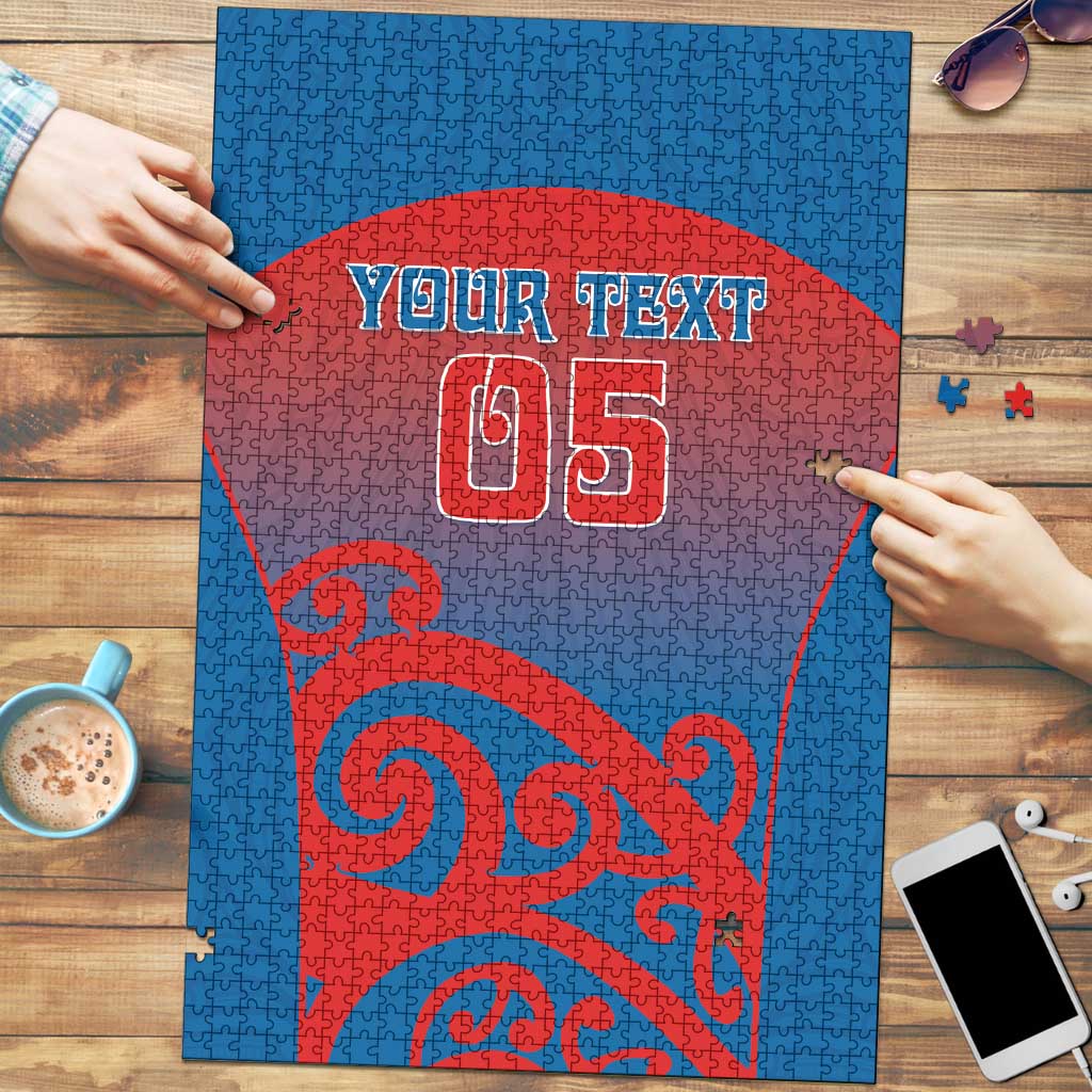 Custom St Joseph's Maori Girls' College Puzzle Maori Koru Pattern LT05 Blue - Polynesian Pride