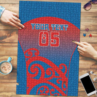 Custom St Joseph's Maori Girls' College Puzzle Maori Koru Pattern LT05 Blue - Polynesian Pride