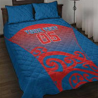 Custom St Joseph's Maori Girls' College Quilt Bed Set Maori Koru Pattern LT05 Blue - Polynesian Pride