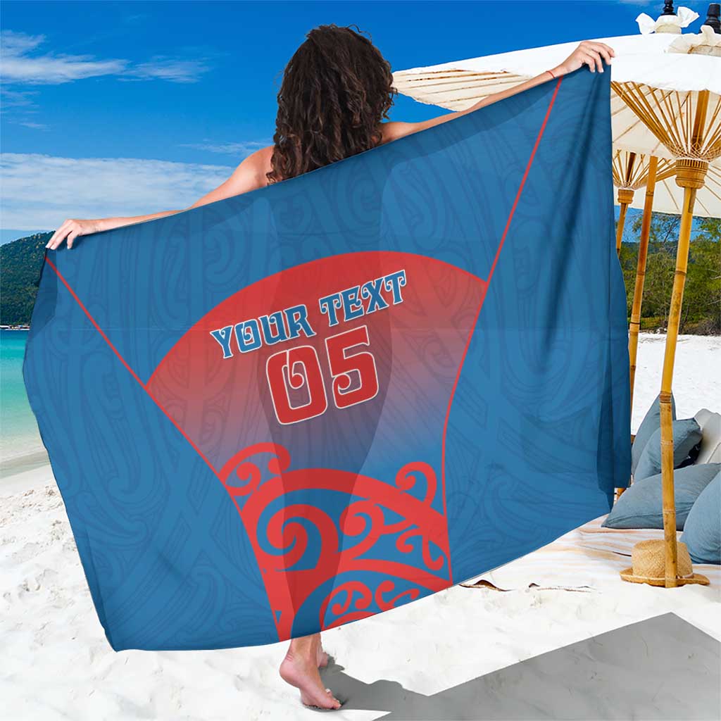 Custom St Joseph's Maori Girls' College Sarong Maori Koru Pattern LT05 One Size 44 x 66 inches Blue - Polynesian Pride