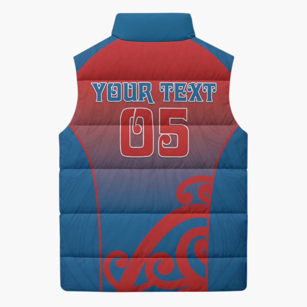Custom St Joseph's Maori Girls' College Sleeveless Puffer Jacket Maori Koru Pattern LT05 - Polynesian Pride