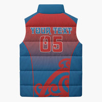 Custom St Joseph's Maori Girls' College Sleeveless Puffer Jacket Maori Koru Pattern LT05 - Polynesian Pride