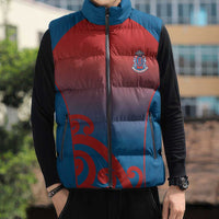 Custom St Joseph's Maori Girls' College Sleeveless Puffer Jacket Maori Koru Pattern LT05 - Polynesian Pride