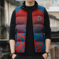 Custom St Joseph's Maori Girls' College Sleeveless Puffer Jacket Maori Koru Pattern LT05 - Polynesian Pride