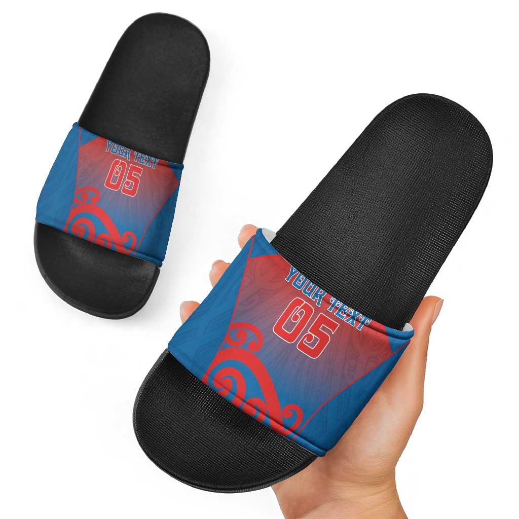 Custom St Joseph's Maori Girls' College Slide Sandals Maori Koru Pattern LT05 - Polynesian Pride