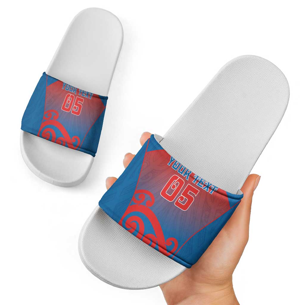 Custom St Joseph's Maori Girls' College Slide Sandals Maori Koru Pattern LT05 - Polynesian Pride