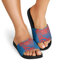 Custom St Joseph's Maori Girls' College Slide Sandals Maori Koru Pattern LT05 - Polynesian Pride