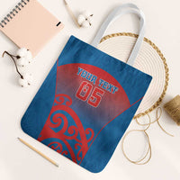 Custom St Joseph's Maori Girls' College Tote Bag Maori Koru Pattern LT05 White Strap One Size Blue - Polynesian Pride