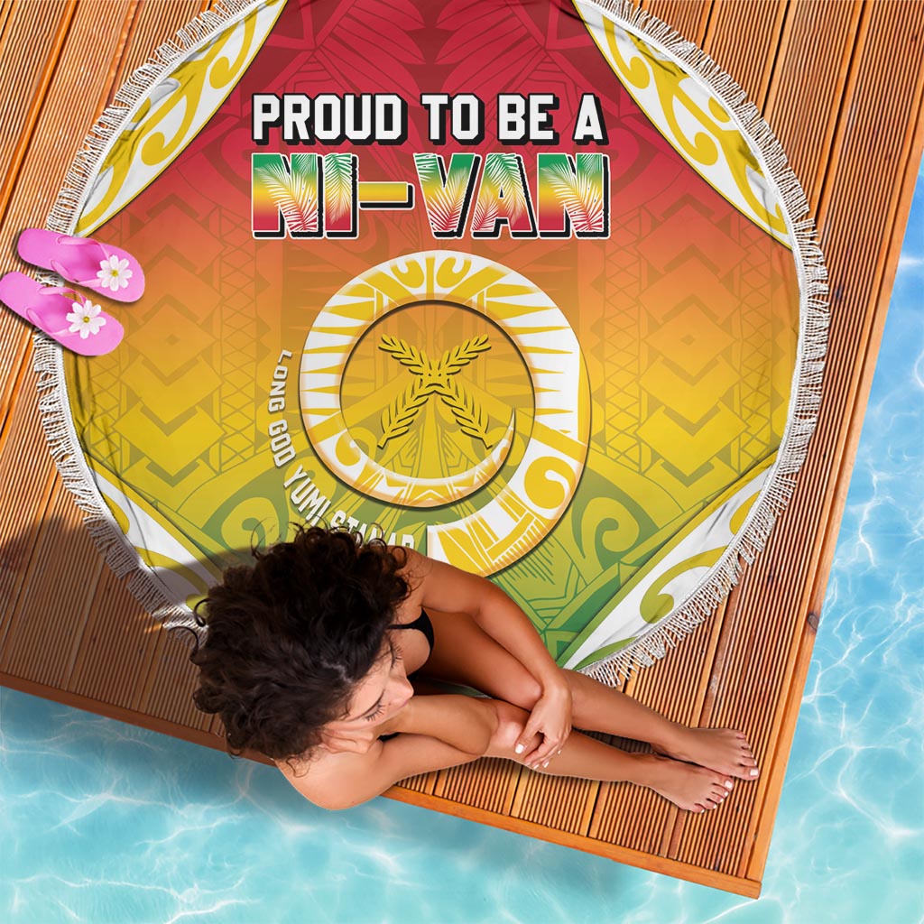 Vanuatu Beach Blanket Proud To Be A Ni-Van With Tribal Pattern LT05 - Polynesian Pride