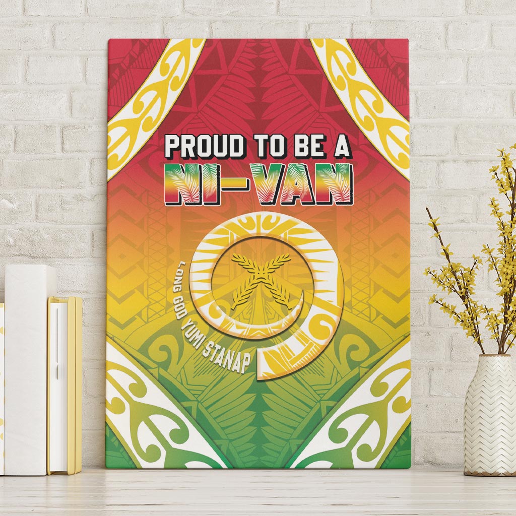 Vanuatu Canvas Wall Art Proud To Be A Ni-Van With Tribal Pattern LT05 Without Frame Reggae - Polynesian Pride