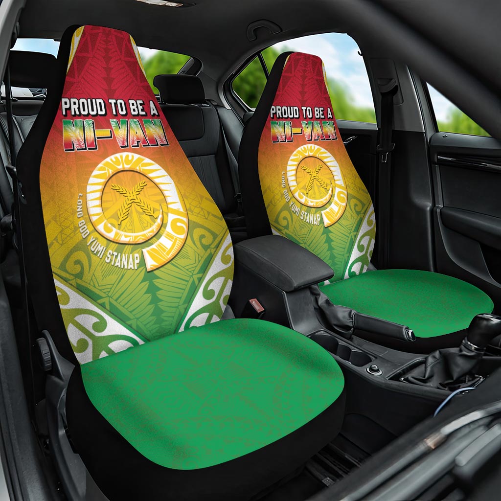 Vanuatu Car Seat Cover Proud To Be A Ni-Van With Tribal Pattern LT05 One Size Reggae - Polynesian Pride