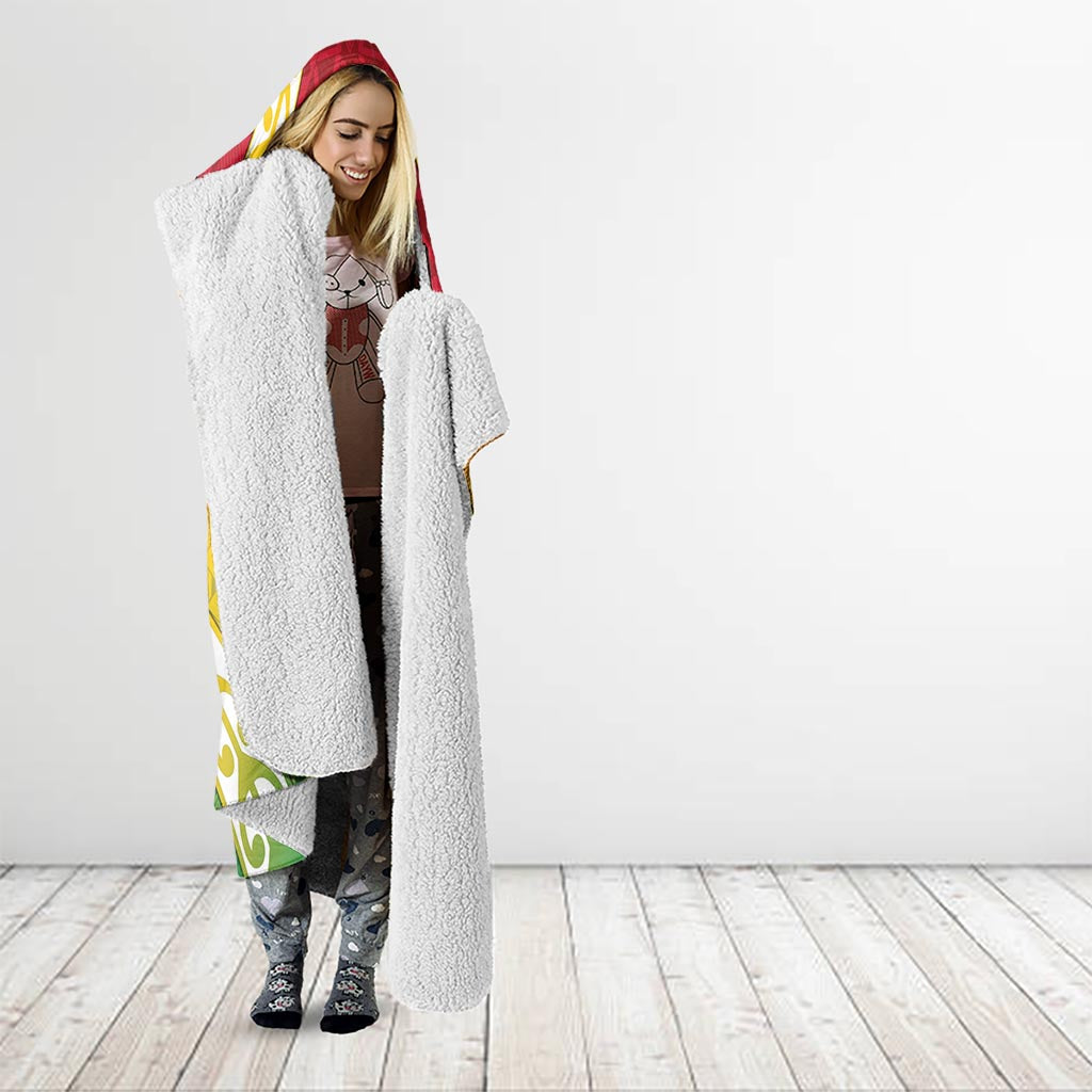 Vanuatu Hooded Blanket Proud To Be A Ni-Van With Tribal Pattern LT05 - Polynesian Pride