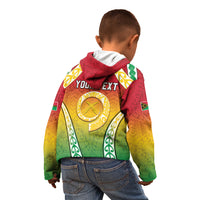 Personalised Vanuatu Kid Hoodie Proud To Be A Ni-Van With Tribal Pattern LT05 - Polynesian Pride
