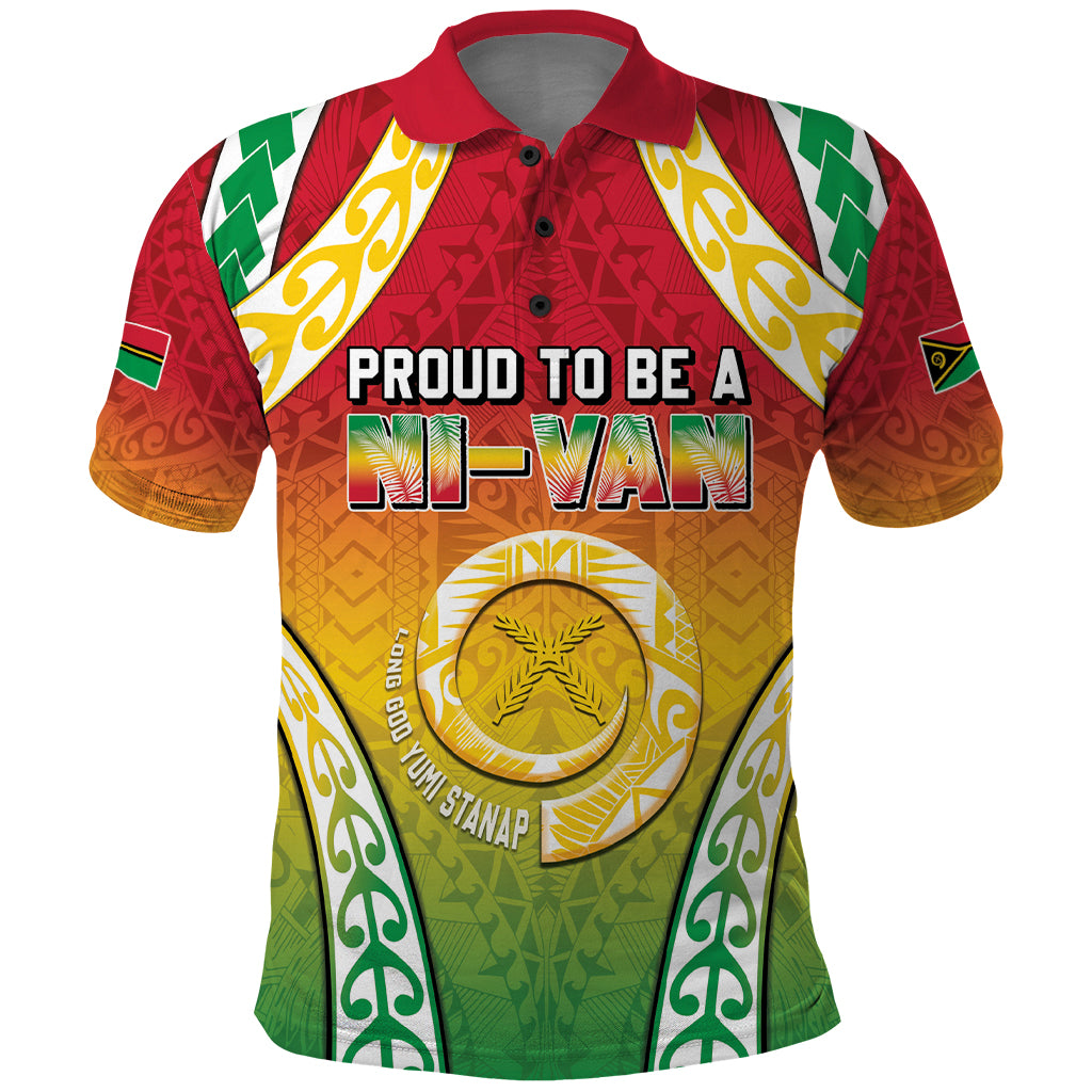 Personalised Vanuatu Polo Shirt Proud To Be A Ni-Van With Tribal Pattern