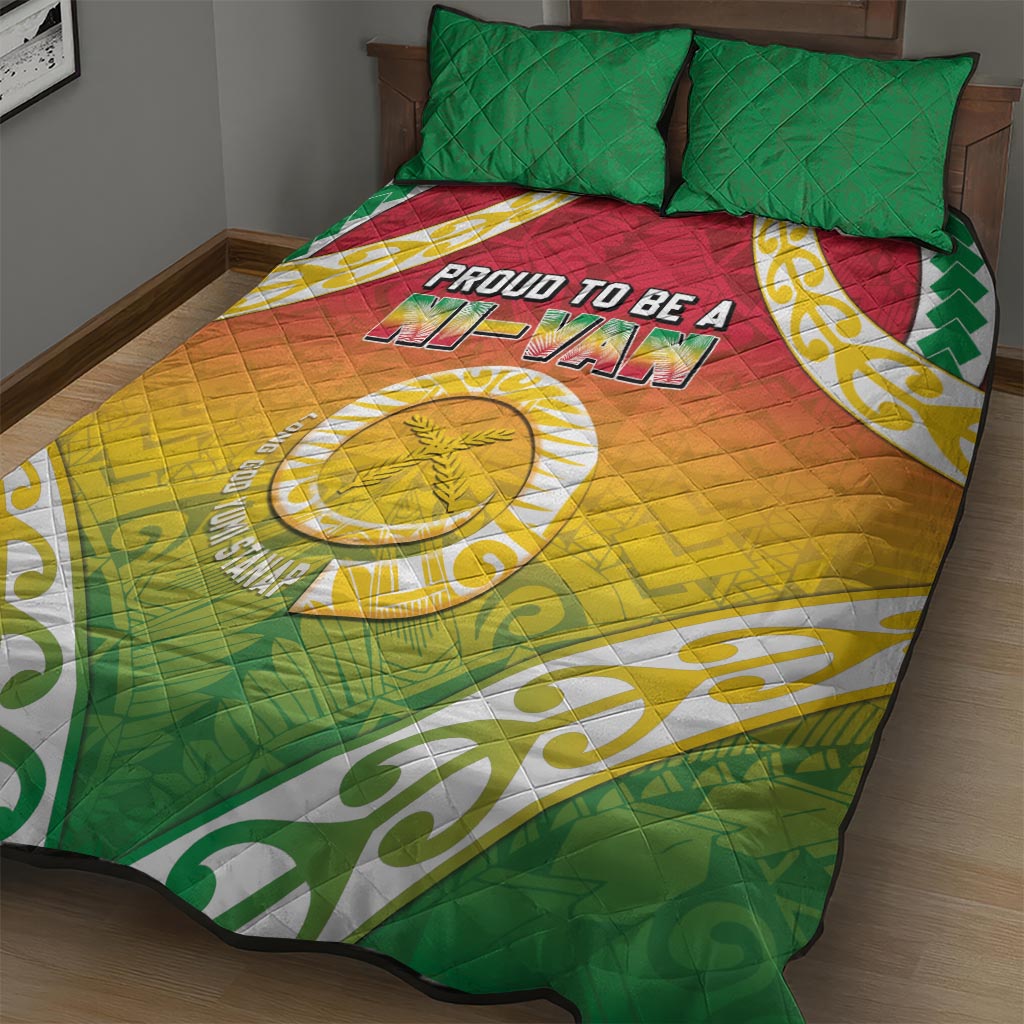 Vanuatu Quilt Bed Set Proud To Be A Ni-Van With Tribal Pattern LT05 - Polynesian Pride