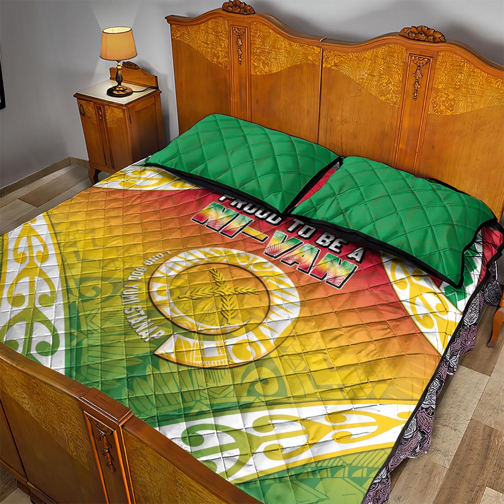 Vanuatu Quilt Bed Set Proud To Be A Ni-Van With Tribal Pattern LT05 - Polynesian Pride