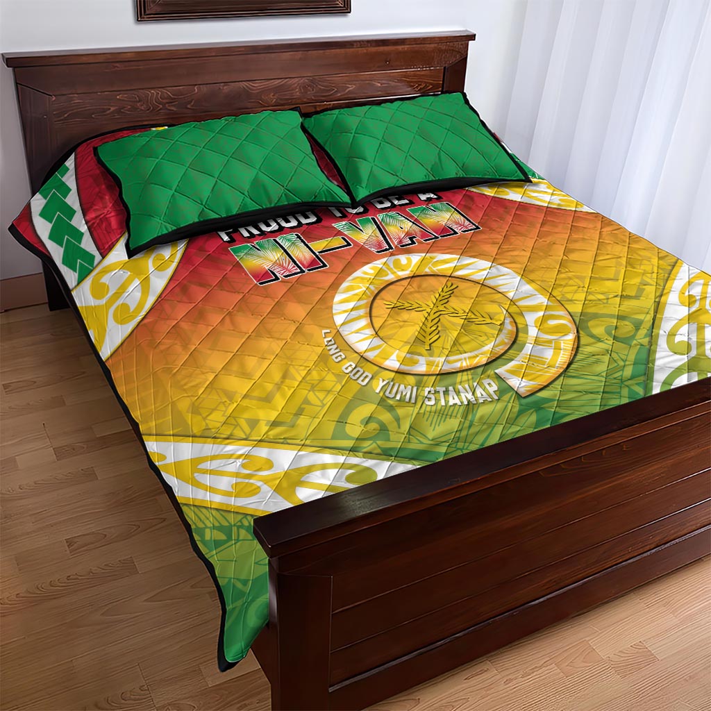 Vanuatu Quilt Bed Set Proud To Be A Ni-Van With Tribal Pattern LT05 - Polynesian Pride