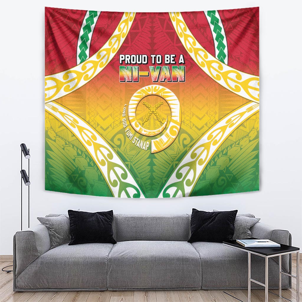 Vanuatu Tapestry Proud To Be A Ni-Van With Tribal Pattern LT05 Reggae - Polynesian Pride