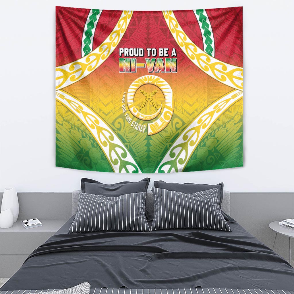 Vanuatu Tapestry Proud To Be A Ni-Van With Tribal Pattern LT05 - Polynesian Pride