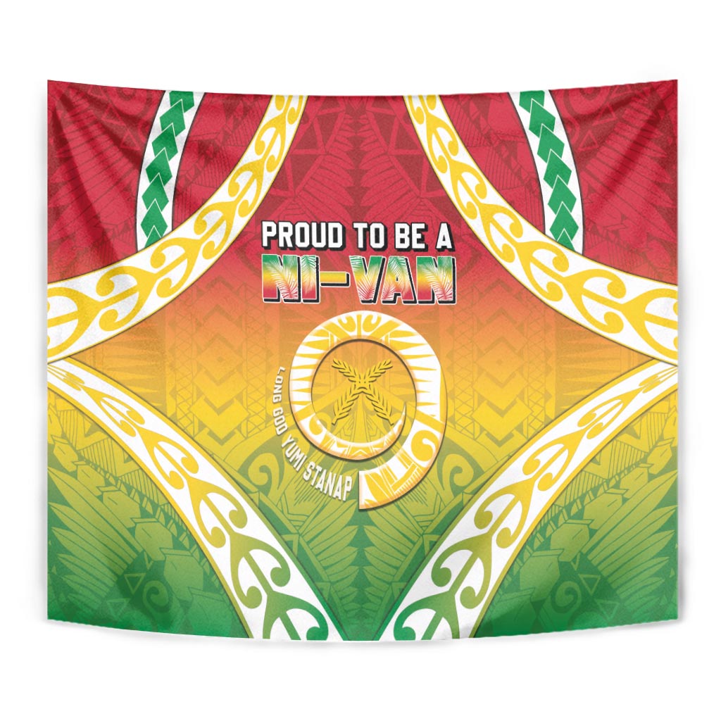 Vanuatu Tapestry Proud To Be A Ni-Van With Tribal Pattern LT05 - Polynesian Pride