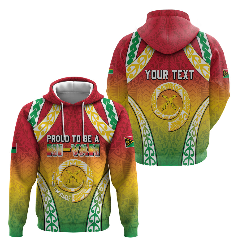 Personalised Vanuatu Zip Hoodie Proud To Be A Ni-Van With Tribal Pattern LT05 - Polynesian Pride