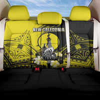 New Caledonia Day Back Car Seat Cover Kanaky Flag Coat Of Arms Polynesian Pattern LT05 One Size Yellow - Polynesian Pride