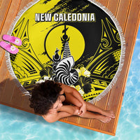 New Caledonia Day Beach Blanket Kanaky Flag Coat Of Arms Polynesian Pattern LT05 - Polynesian Pride
