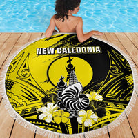 New Caledonia Day Beach Blanket Kanaky Flag Coat Of Arms Polynesian Pattern LT05 - Polynesian Pride