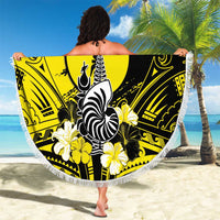 New Caledonia Day Beach Blanket Kanaky Flag Coat Of Arms Polynesian Pattern LT05 - Polynesian Pride
