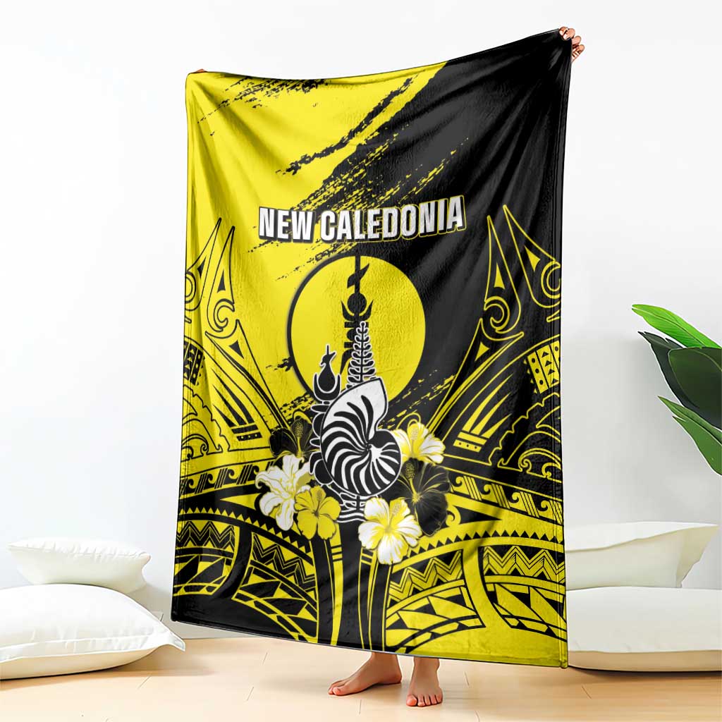 New Caledonia Day Blanket Kanaky Flag Coat Of Arms Polynesian Pattern LT05 - Polynesian Pride