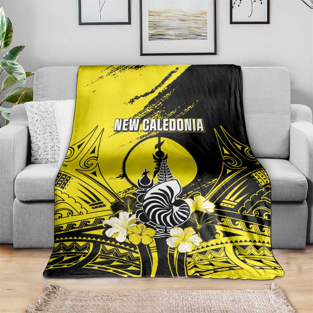 New Caledonia Day Blanket Kanaky Flag Coat Of Arms Polynesian Pattern LT05 - Polynesian Pride