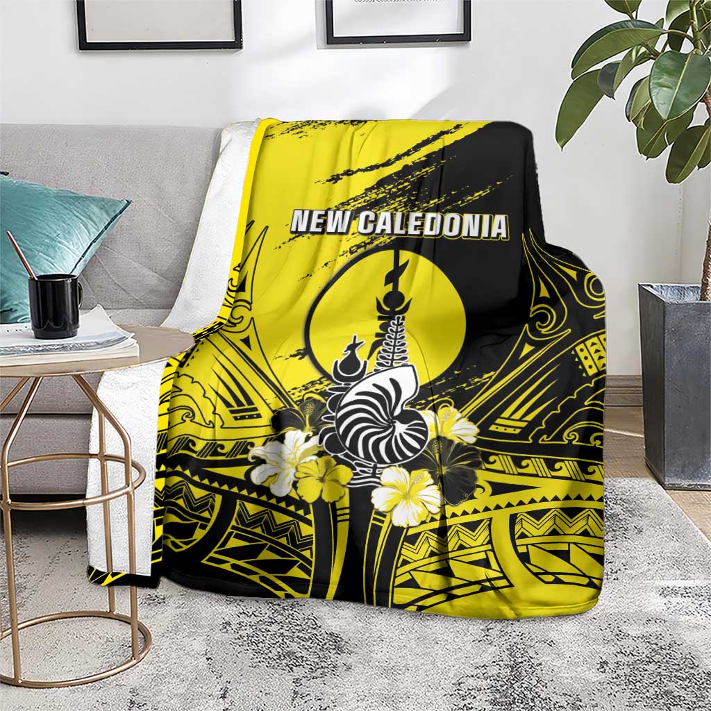 New Caledonia Day Blanket Kanaky Flag Coat Of Arms Polynesian Pattern LT05 - Polynesian Pride