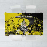 New Caledonia Day Tablecloth Kanaky Flag Coat Of Arms Polynesian Pattern LT05 Yellow - Polynesian Pride