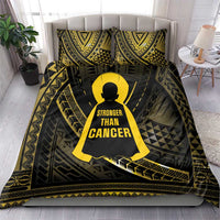 Polynesia Childhood Cancer Awareness Bedding Set You Are Stronger Than Cancer LT05 - Polynesian Pride