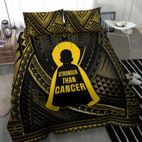 Polynesia Childhood Cancer Awareness Bedding Set You Are Stronger Than Cancer LT05 - Polynesian Pride