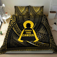 Polynesia Childhood Cancer Awareness Bedding Set You Are Stronger Than Cancer LT05 - Polynesian Pride