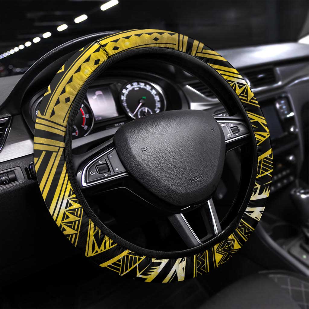 Polynesia Childhood Cancer Awareness Steering Wheel Cover You Are Stronger Than Cancer