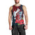 Guam Men Tank Top Latte Stone Mix Bougainvillea Polynesian Pattern LT05 - Polynesian Pride