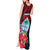 Guam Tank Maxi Dress Latte Stone Mix Bougainvillea Polynesian Pattern LT05 - Polynesian Pride