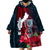 Guam Wearable Blanket Hoodie Latte Stone Mix Bougainvillea Polynesian Pattern LT05 - Polynesian Pride