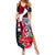 Personalized Guam Summer Maxi Dress Latte Stone Mix Bougainvillea Polynesian Pattern LT05 Women Blue - Polynesian Pride